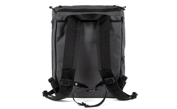 Backpack straps attached at the back of the Cambiata
